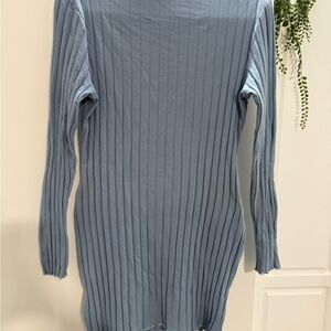 SHEIN Light Blue Ribbed Knit Dress